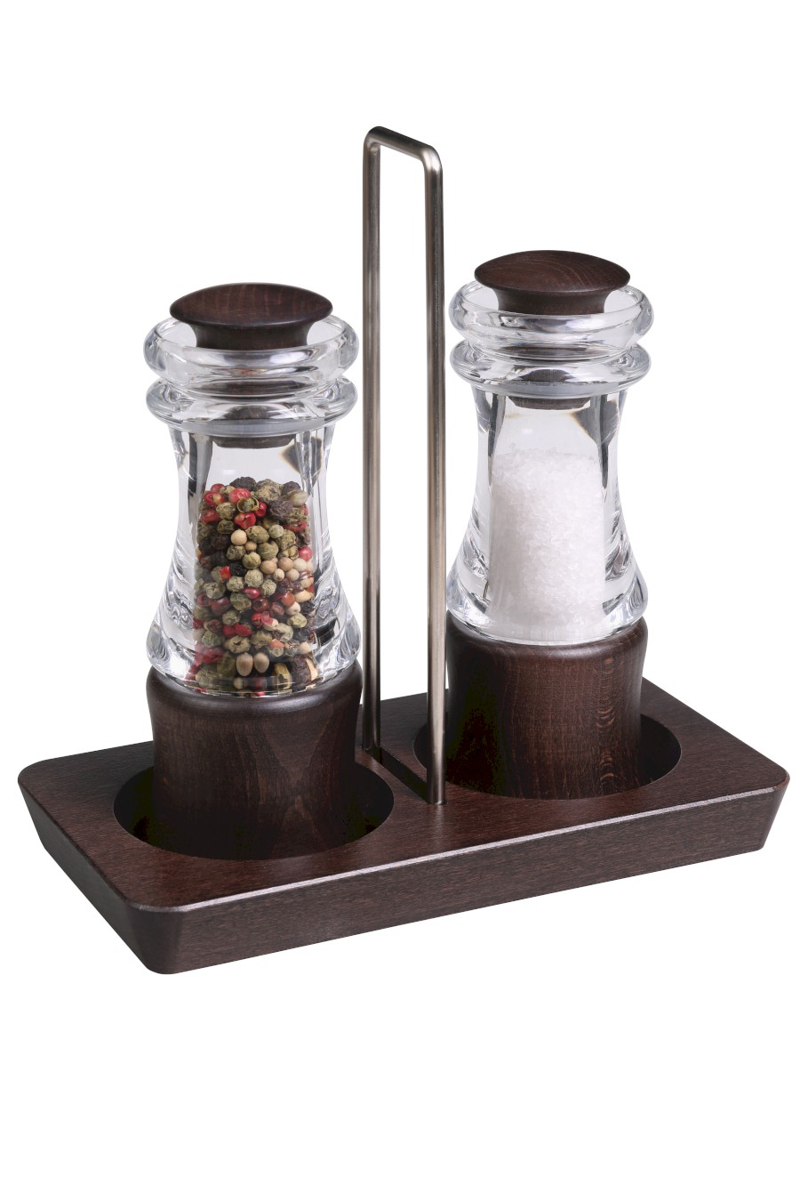 Dárková sada mlýnků na koření KLASIK buk, odstín tmavý ořech